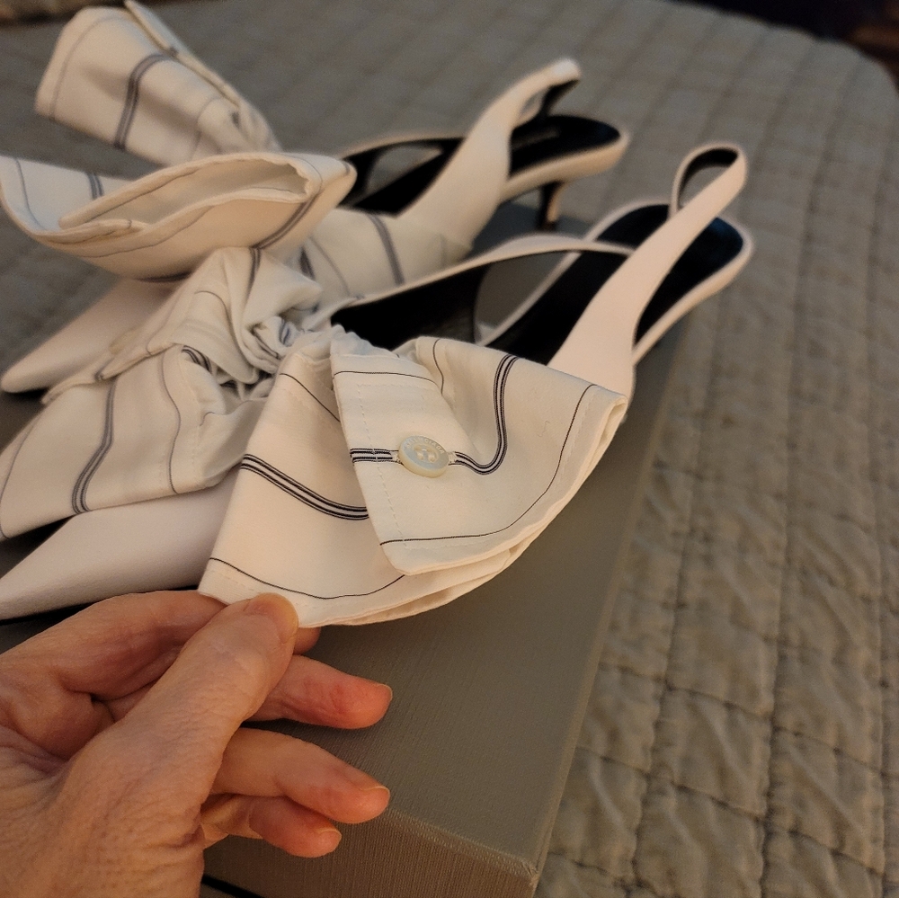 Balenciaga Knife cloth sandals 37/ EU/ Never worn, with tag/White, Cloth/ BNWT